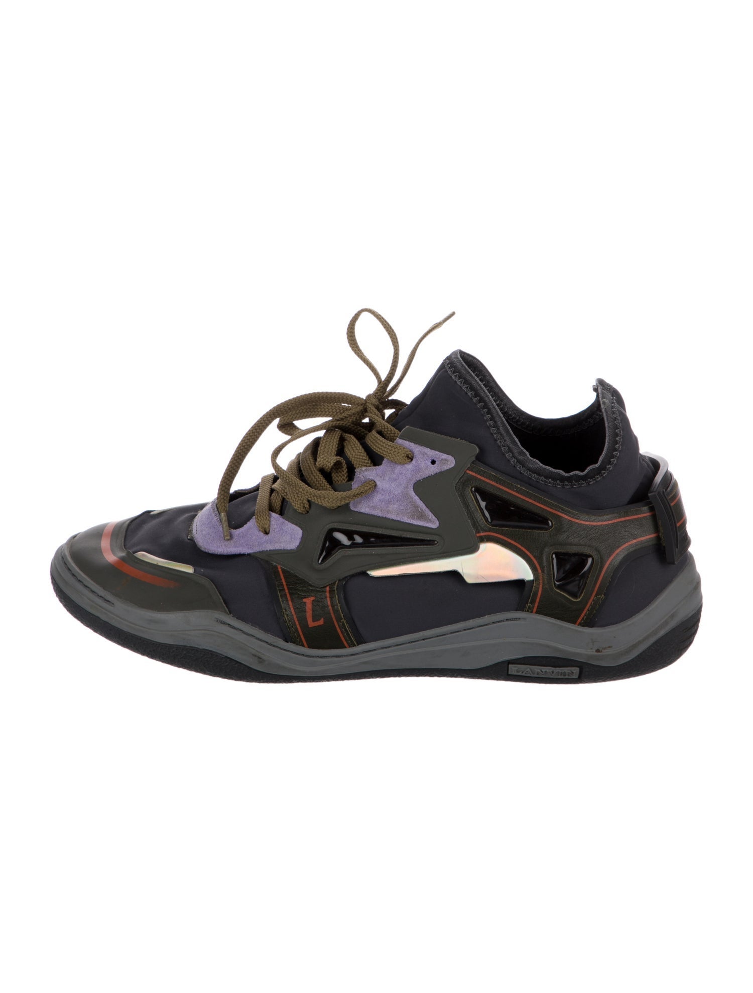Lanvin Neoprene Printed Athletic Sneakers