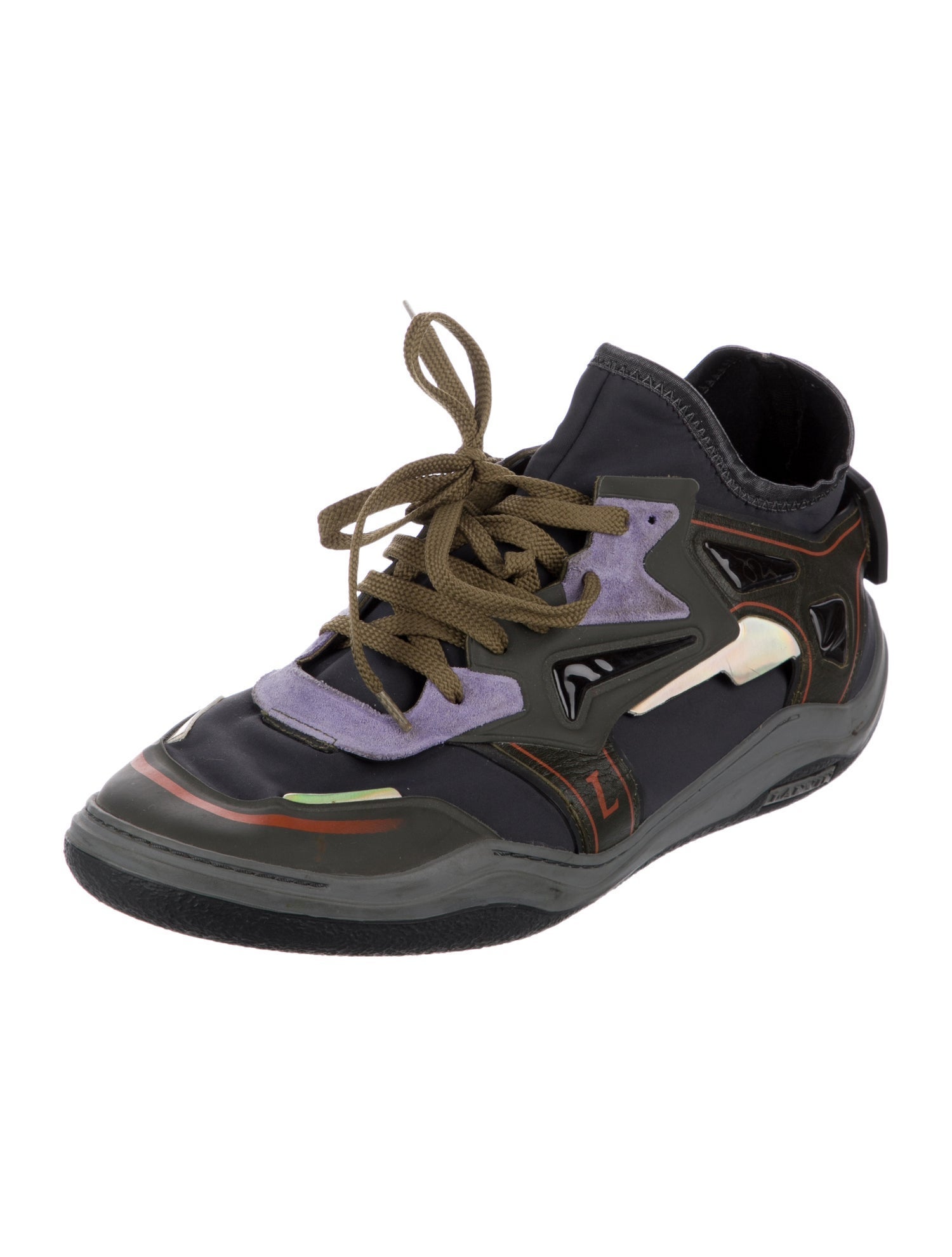 Lanvin Neoprene Printed Athletic Sneakers