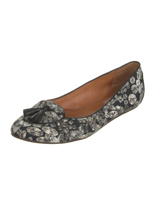 Lanvin Canvas Floral Print Ballet Flats