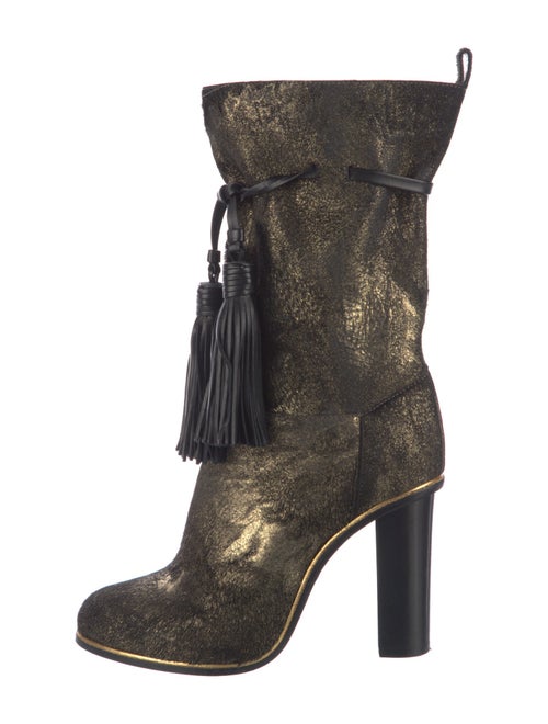 Lanvin Ponyhair Tassel Accents Boots
