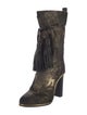 Lanvin Ponyhair Tassel Accents Boots