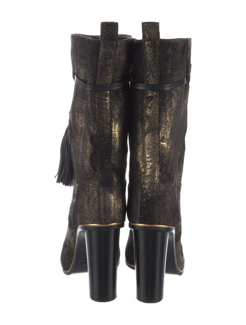 Lanvin Ponyhair Tassel Accents Boots