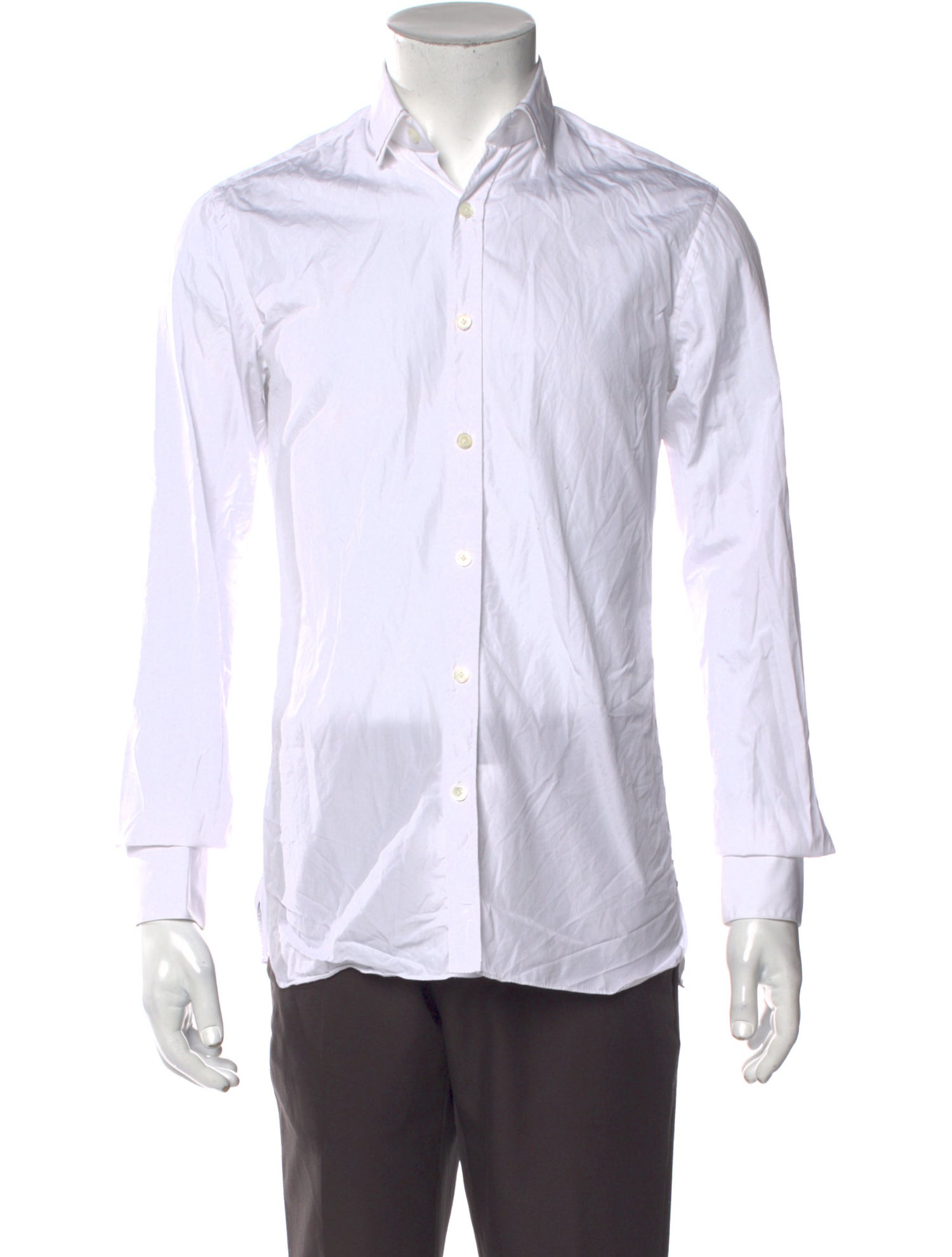 Lanvin Striped Long Sleeve Dress Shirt