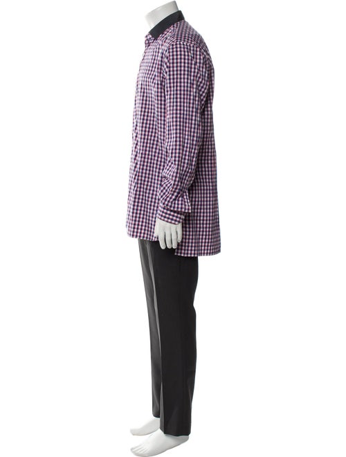 Lanvin Plaid Print Long Sleeve Dress Shirt