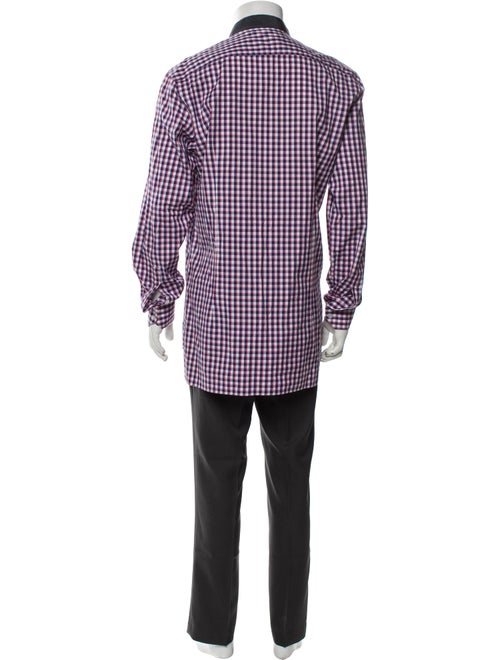 Lanvin Plaid Print Long Sleeve Dress Shirt