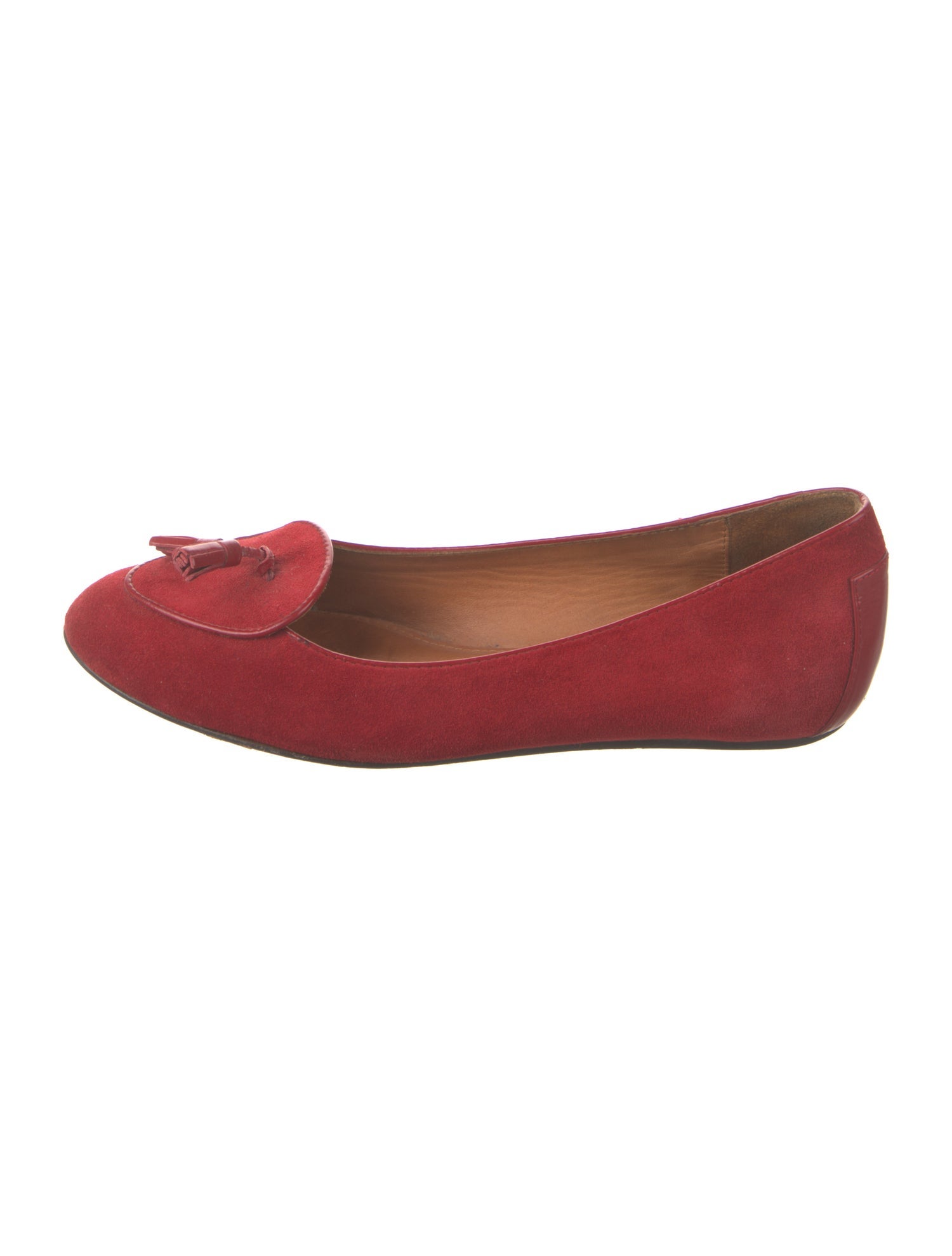 Lanvin Suede Colorblock Pattern Ballet Flats