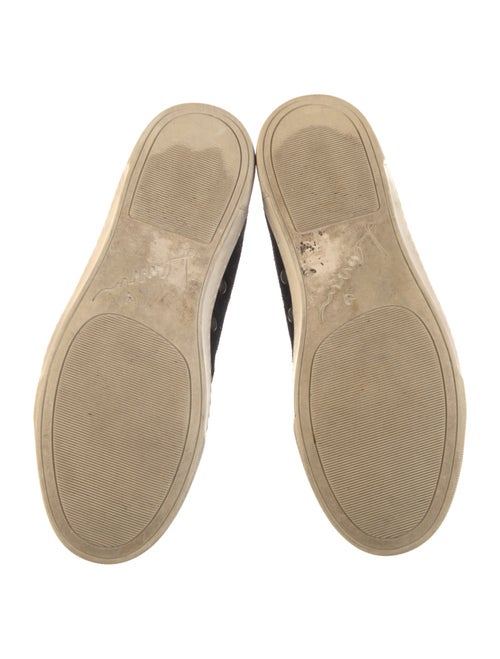 Lanvin Suede Grosgrain Trim Sneakers