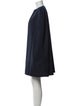 Lanvin Wool Raw-Edge Trim Dress Set