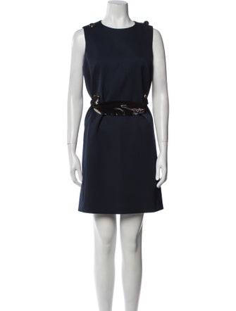 Lanvin Wool Raw-Edge Trim Dress Set