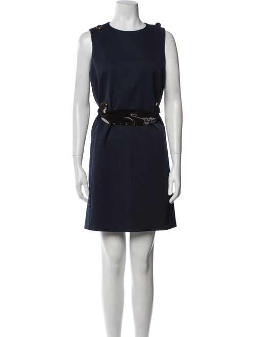 Lanvin Wool Raw-Edge Trim Dress Set