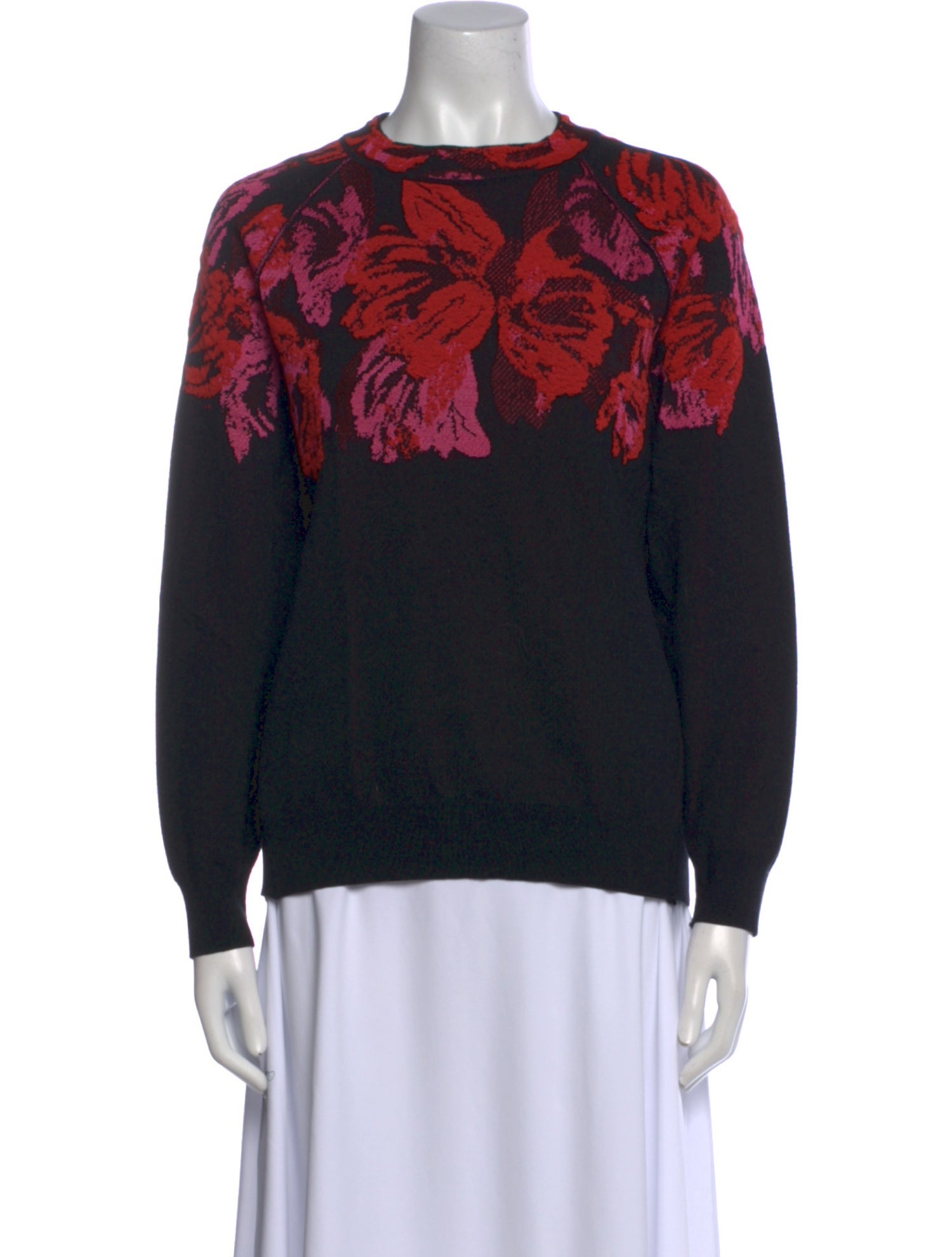 Lanvin Floral Print Crew Neck Sweater