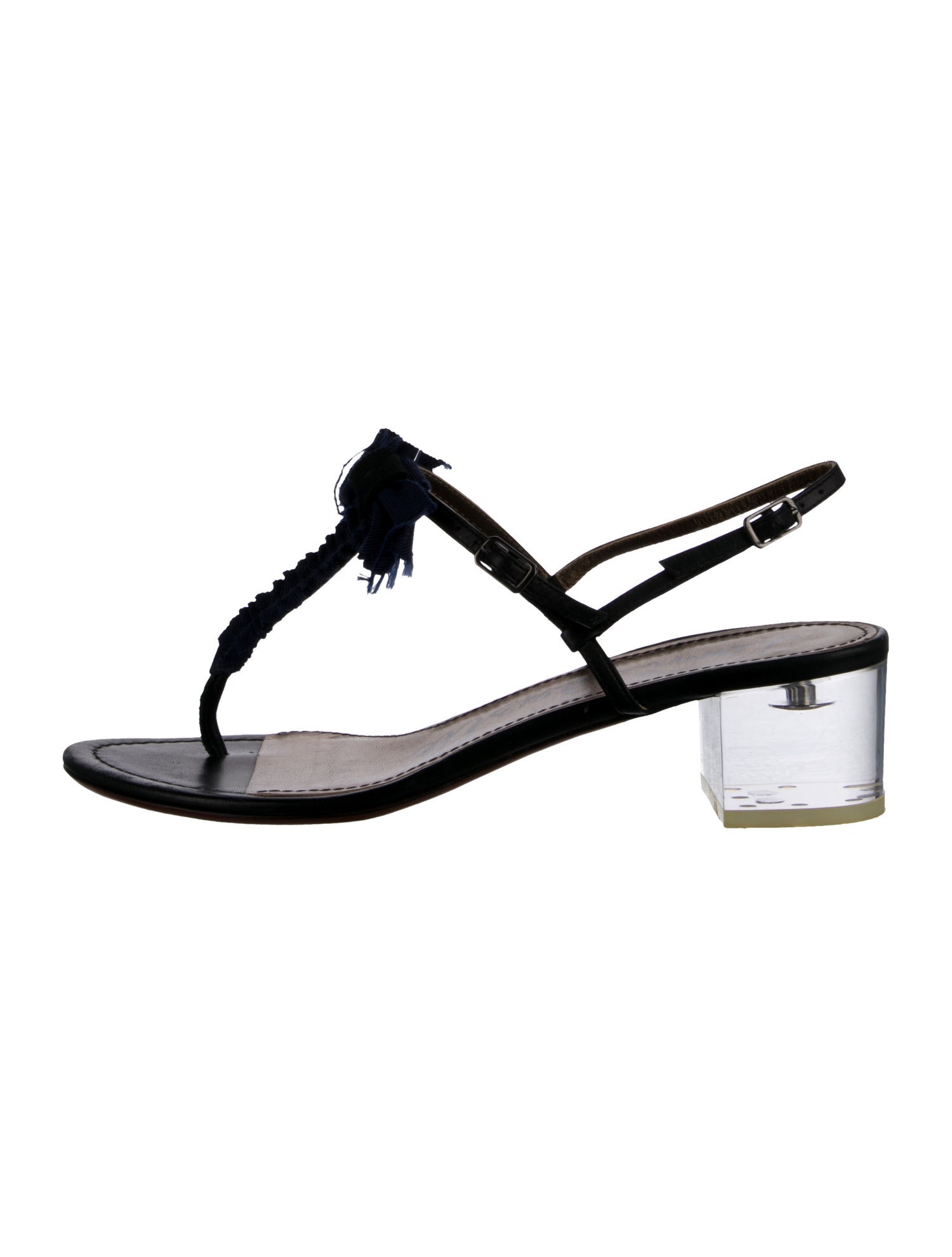 Lanvin Leather T-Strap Sandals