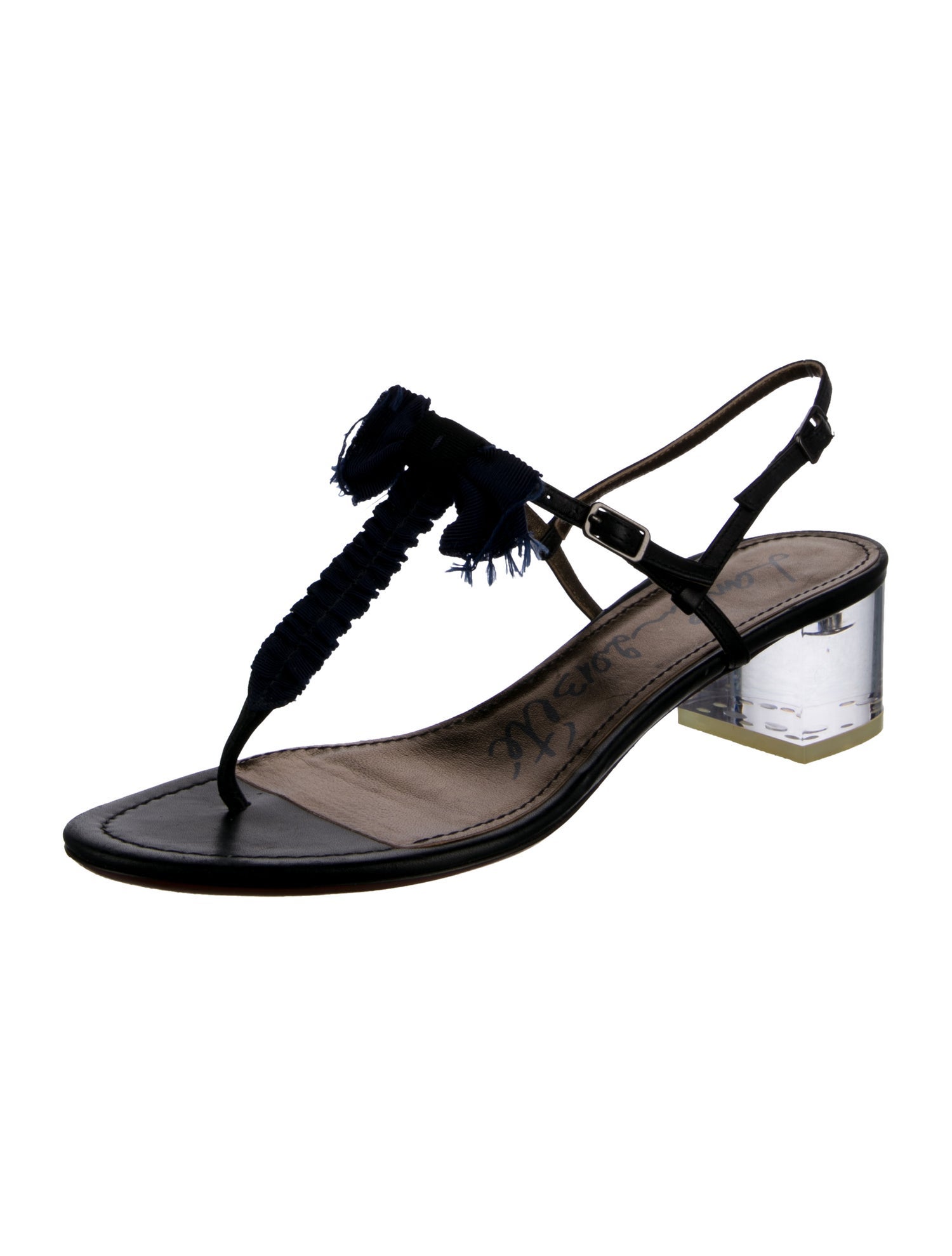 Lanvin Leather T-Strap Sandals