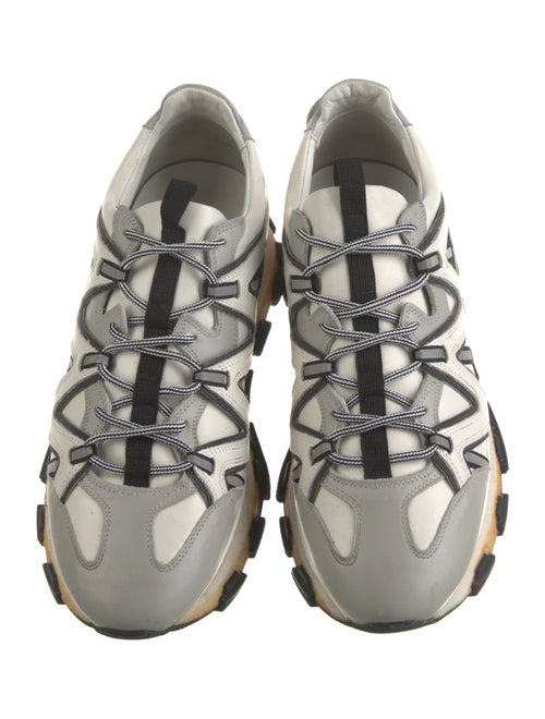 Lanvin Leather Colorblock Pattern Athletic Sneakers