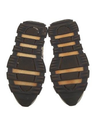 Lanvin Leather Colorblock Pattern Athletic Sneakers