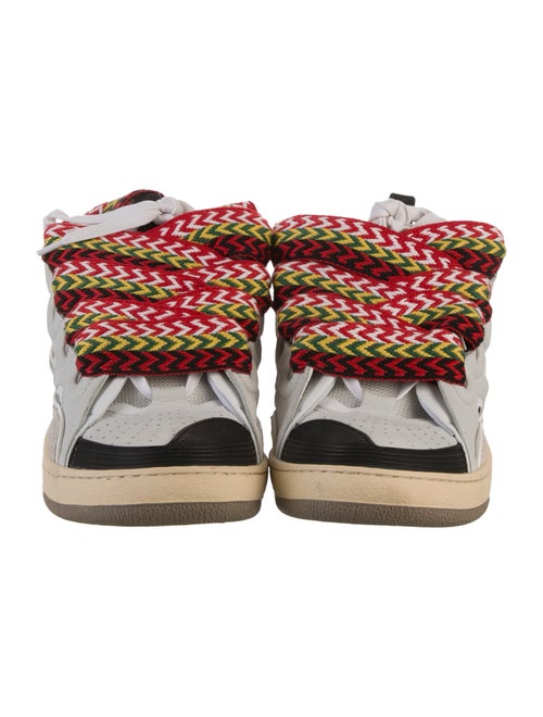 Lanvin Leather Colorblock Pattern Sneakers