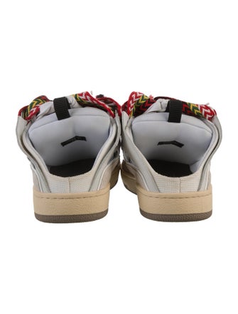 Lanvin Leather Colorblock Pattern Sneakers