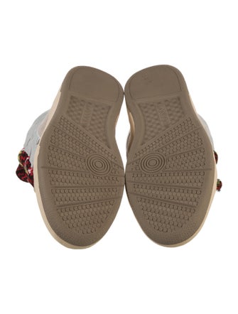 Lanvin Leather Colorblock Pattern Sneakers