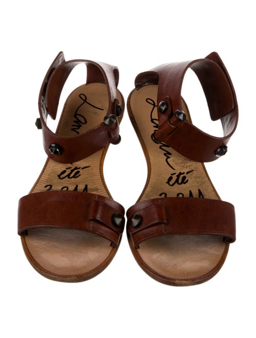 Lanvin Leather Printed Slingback Sandals