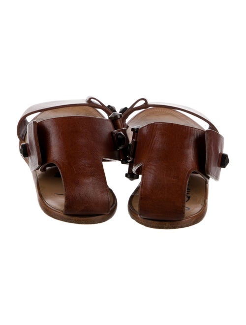 Lanvin Leather Printed Slingback Sandals