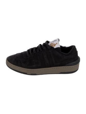 Lanvin Suede Distressed Accents Sneakers
