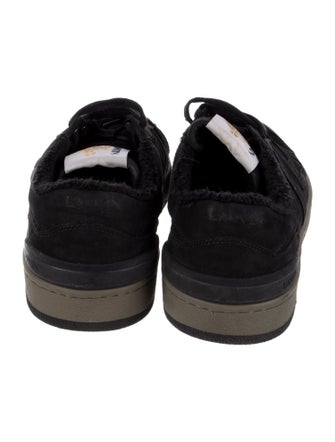 Lanvin Suede Distressed Accents Sneakers