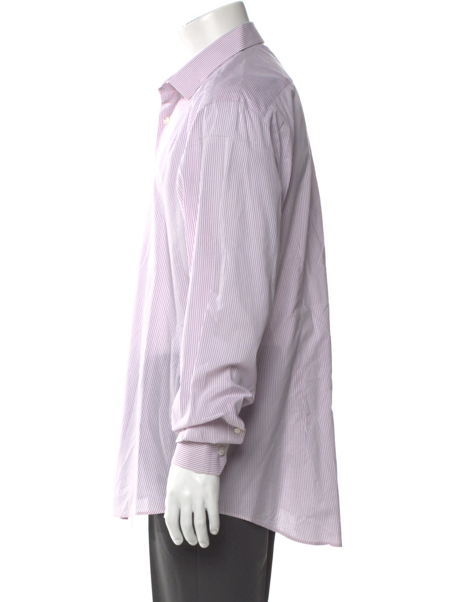 Lanvin Striped Long Sleeve Dress Shirt