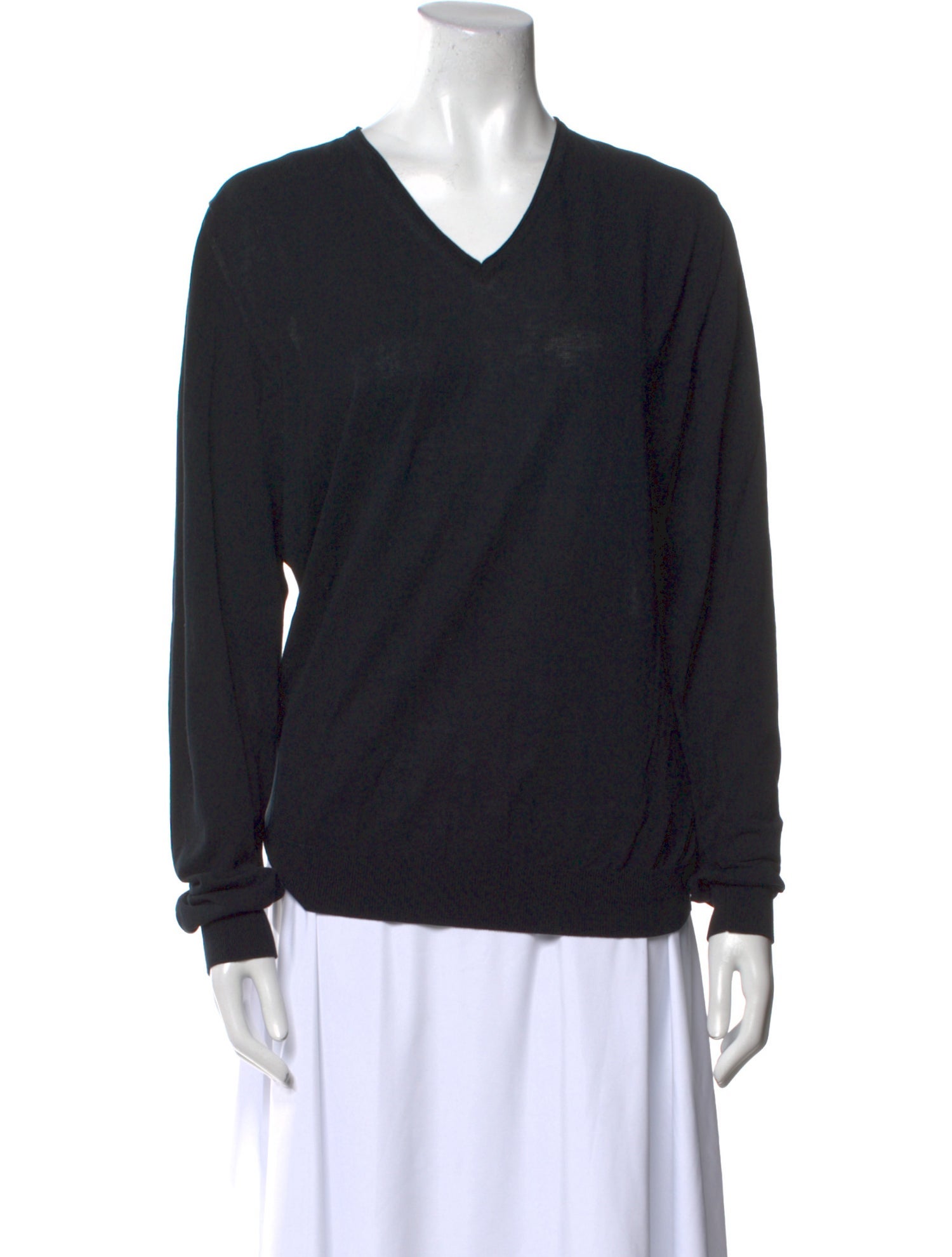 Lanvin V-Neck Long Sleeve Sweatshirt