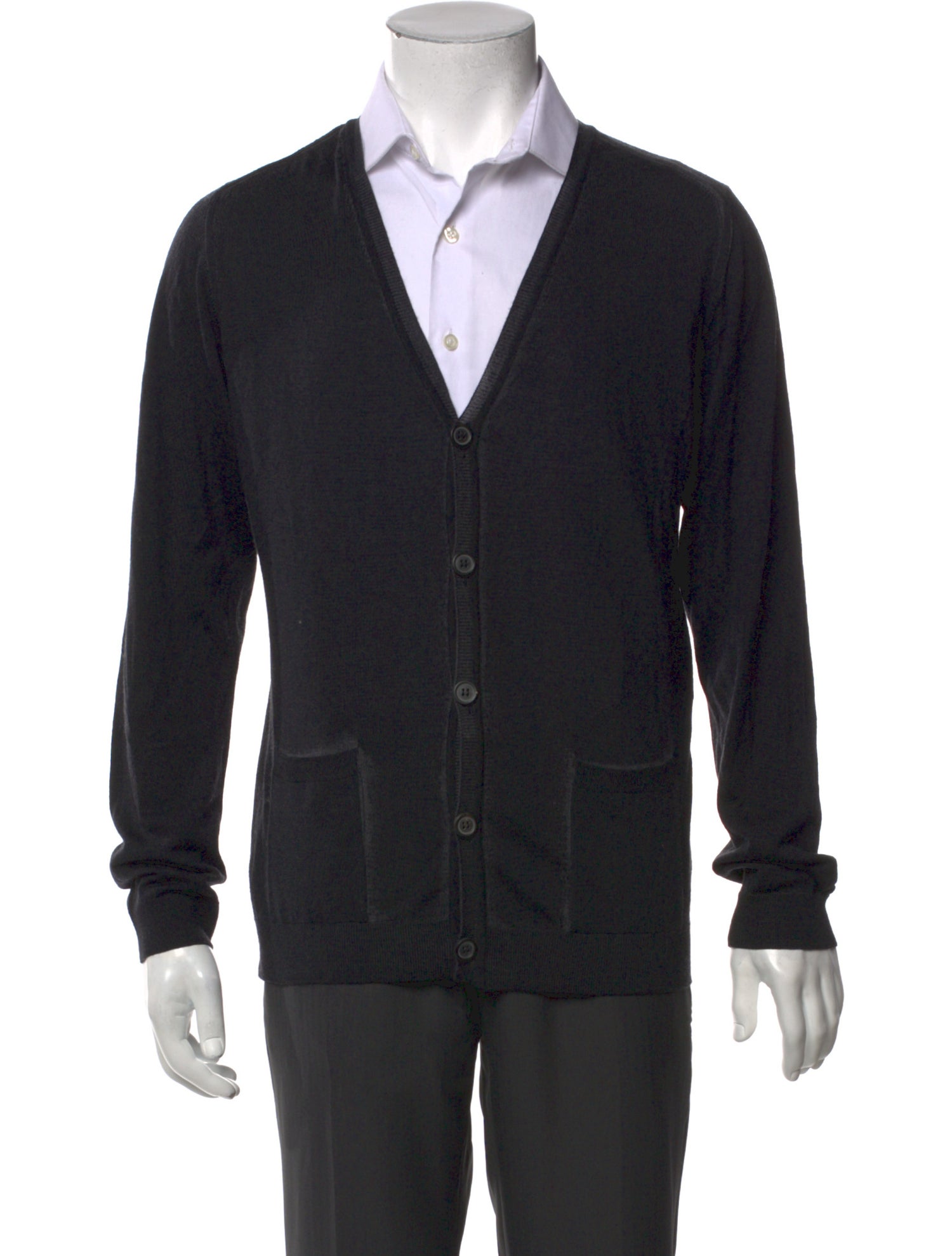Lanvin Merino Wool V-Neck Cardigan