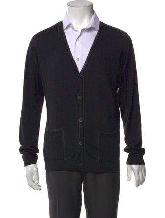 Lanvin Merino Wool V-Neck Cardigan