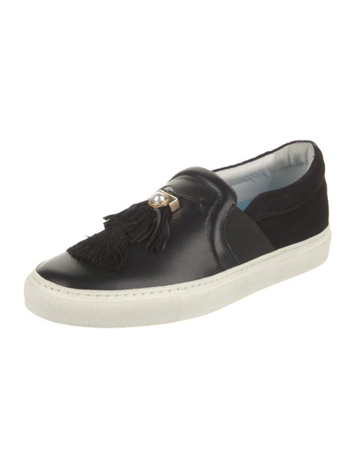 Lanvin Leather Bow Accents Sneakers