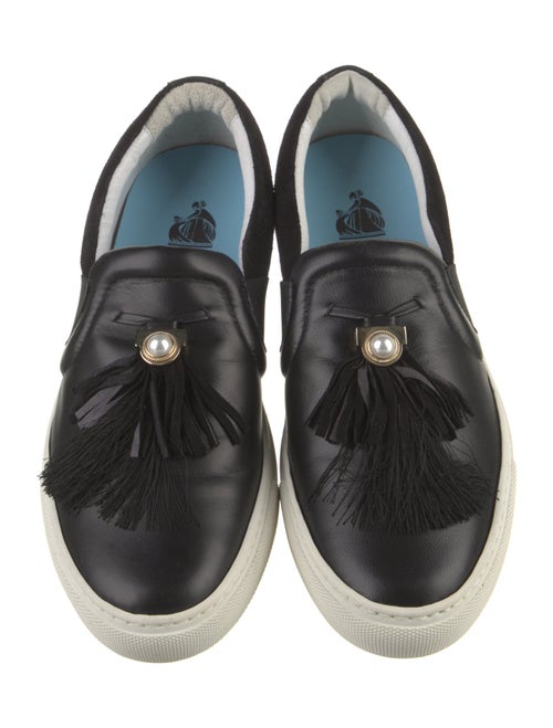 Lanvin Leather Bow Accents Sneakers