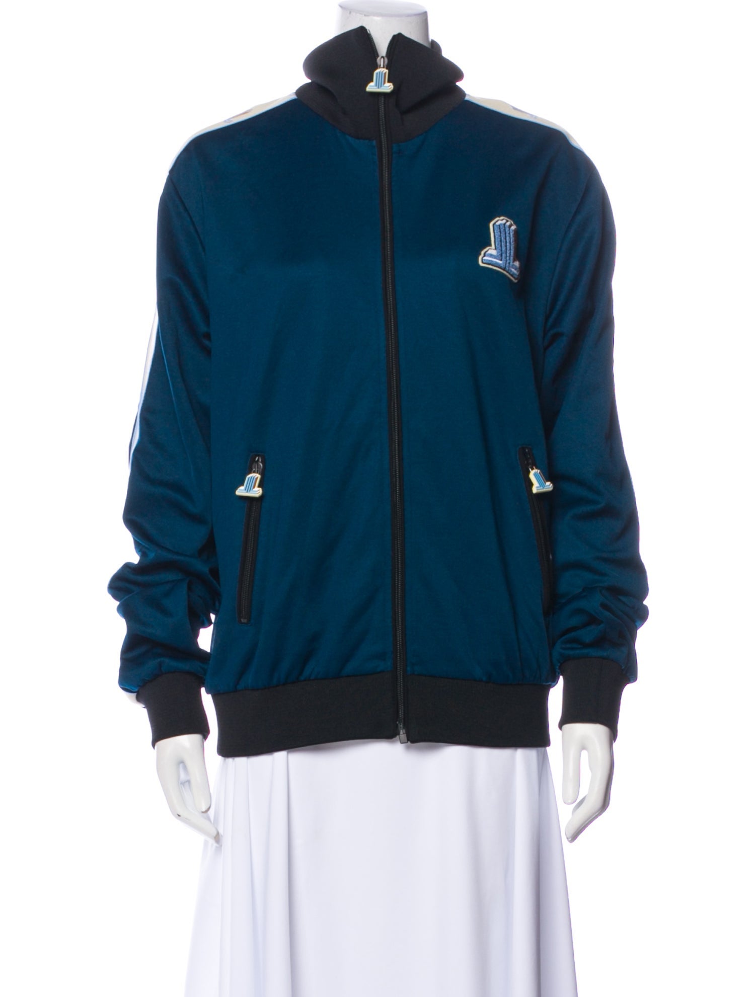 Lanvin Colorblock Pattern Bomber Jacket w/ Tags