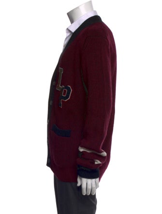 Lanvin Wool Graphic Print Cardigan