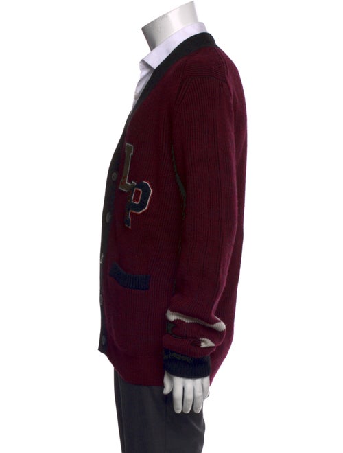 Lanvin Wool Graphic Print Cardigan