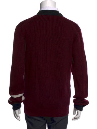 Lanvin Wool Graphic Print Cardigan