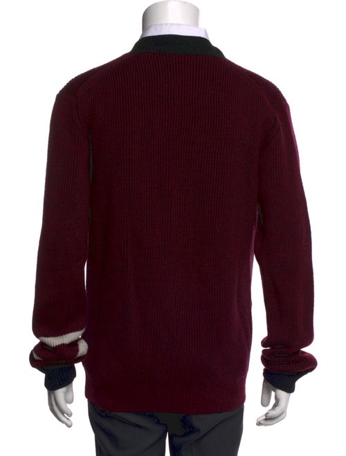 Lanvin Wool Graphic Print Cardigan