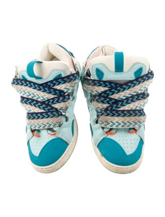 Lanvin Leather Colorblock Pattern Sneakers