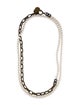 Lanvin Faux Pearl & Crystal Bead Necklace