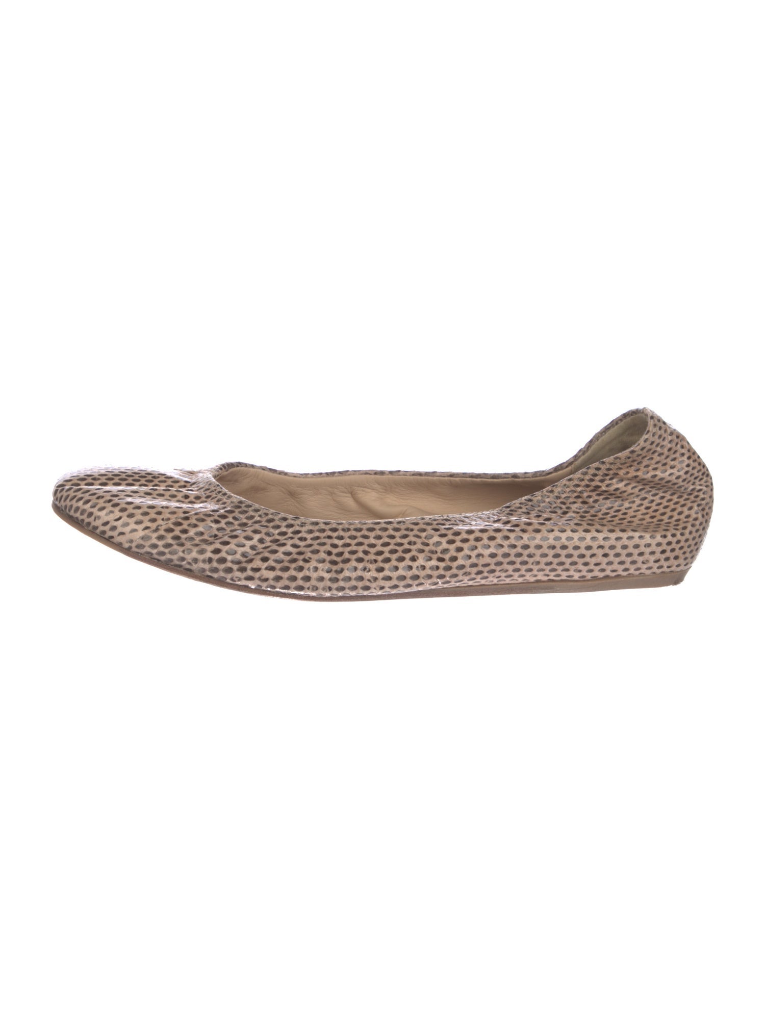 Lanvin Snakeskin Animal Print Ballet Flats