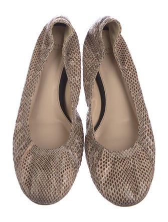 Lanvin Snakeskin Animal Print Ballet Flats