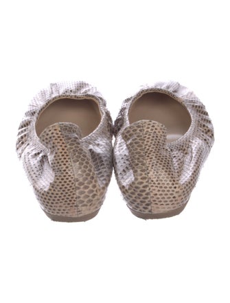 Lanvin Snakeskin Animal Print Ballet Flats