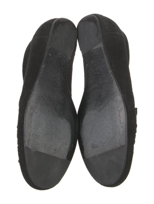 Lanvin Suede Grosgrain Trim Moccasins