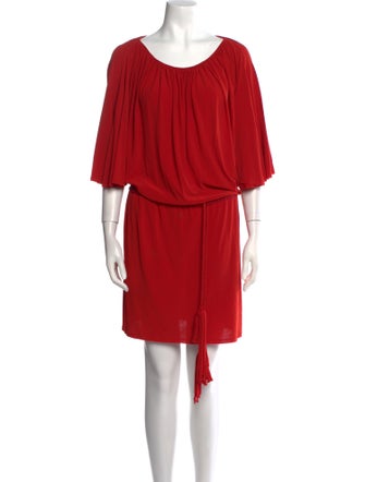 Lanvin Scoop Neck Mini Dress