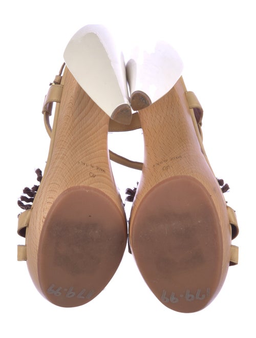 Lanvin Leather Colorblock Pattern Slingback Sandals