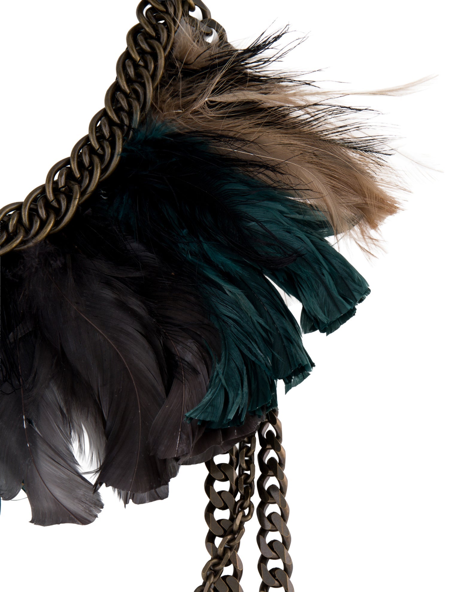 Lanvin Feather Multistrand Collar Necklace