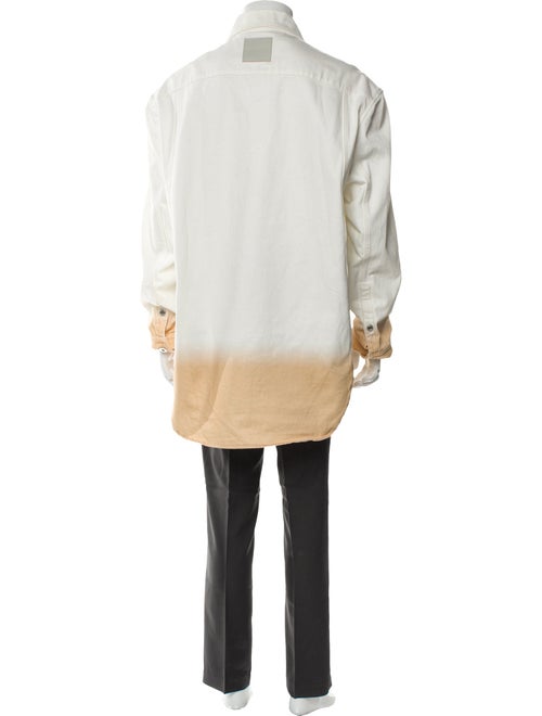 Lanvin Colorblock Pattern Long Sleeve Shirt