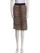 Lanvin Animal Print Knee-Length Skirt