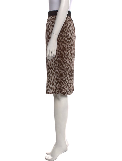 Lanvin Animal Print Knee-Length Skirt
