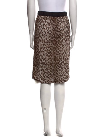 Lanvin Animal Print Knee-Length Skirt